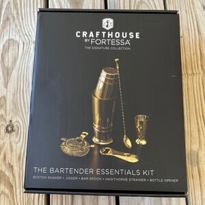 Fortessa Crafthouse Bartender Essentials Kit Gold NEW 5 piece